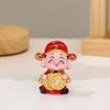 Rote Mini-Gott des Reichtums Figur Maskottchen-Stil Harzmaterial Harz-Maskottchen-Verzierungen Reichtums-Maskottchen Glücks-Accessoires