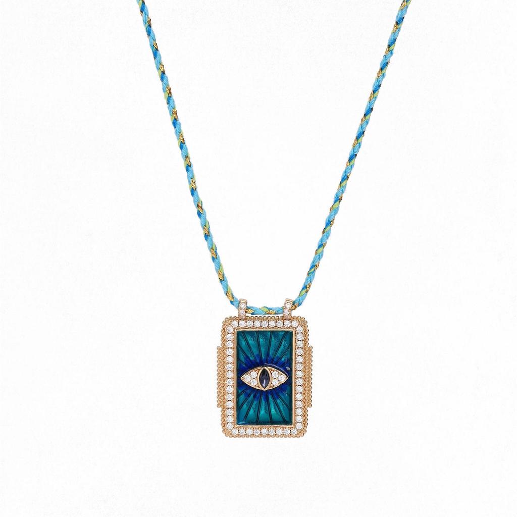 Literary And Retro Wind Tarot Card Dafang Brand Necklace Sun And Moon Octagram Love Planet Desert Necklace