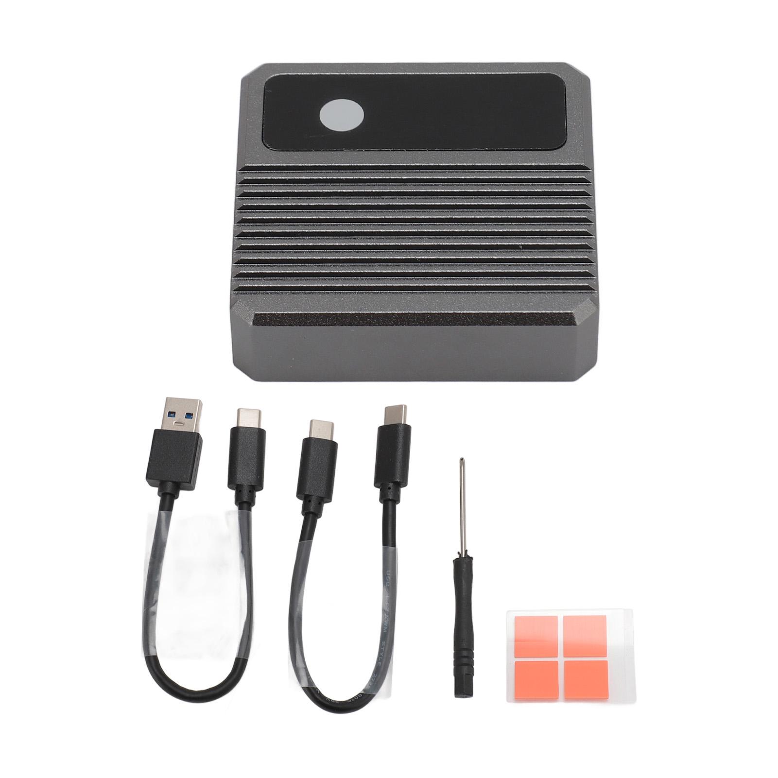 

M.2 NVMe SSD Enclosure USB 3.1 Gen2 10Gbps M.2 SSD Case Aluminium Alloy External Tool Free Support