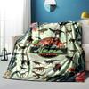 Dinosaur World Home Customize Your Name Blankets Comfortable Soft Lightweight Multiseasonal Blanket For Picnics Sofas Offices Beds Living Rooms