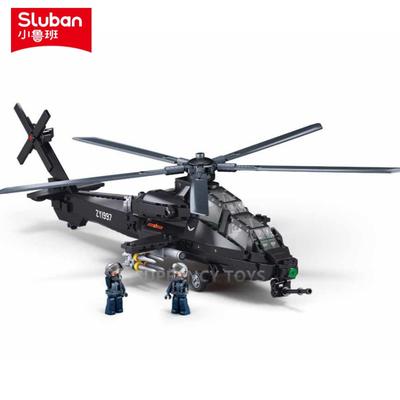 Sluban Premium-Quality 419Pcs Military-Style First-Class Gunship High-Standard Helo First-Class Low Premium-Quality Altitude Top-Grade