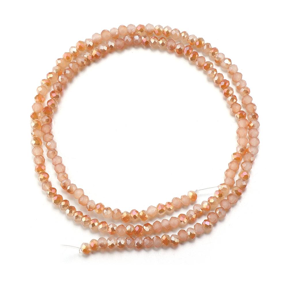 3/4/6/8/10mm Faceted Crystal Beads Orange Red Jade Glass Abacus Loose Beads For Jewelry Making DIY Necklace Bracelet Accessories