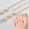 26Tips Pink Gradient Semi Cured Gel Toenail Sticker Glitter Full Cover Gel Toenail Wraps Self-Adhesive Foot Nail Art Decoration