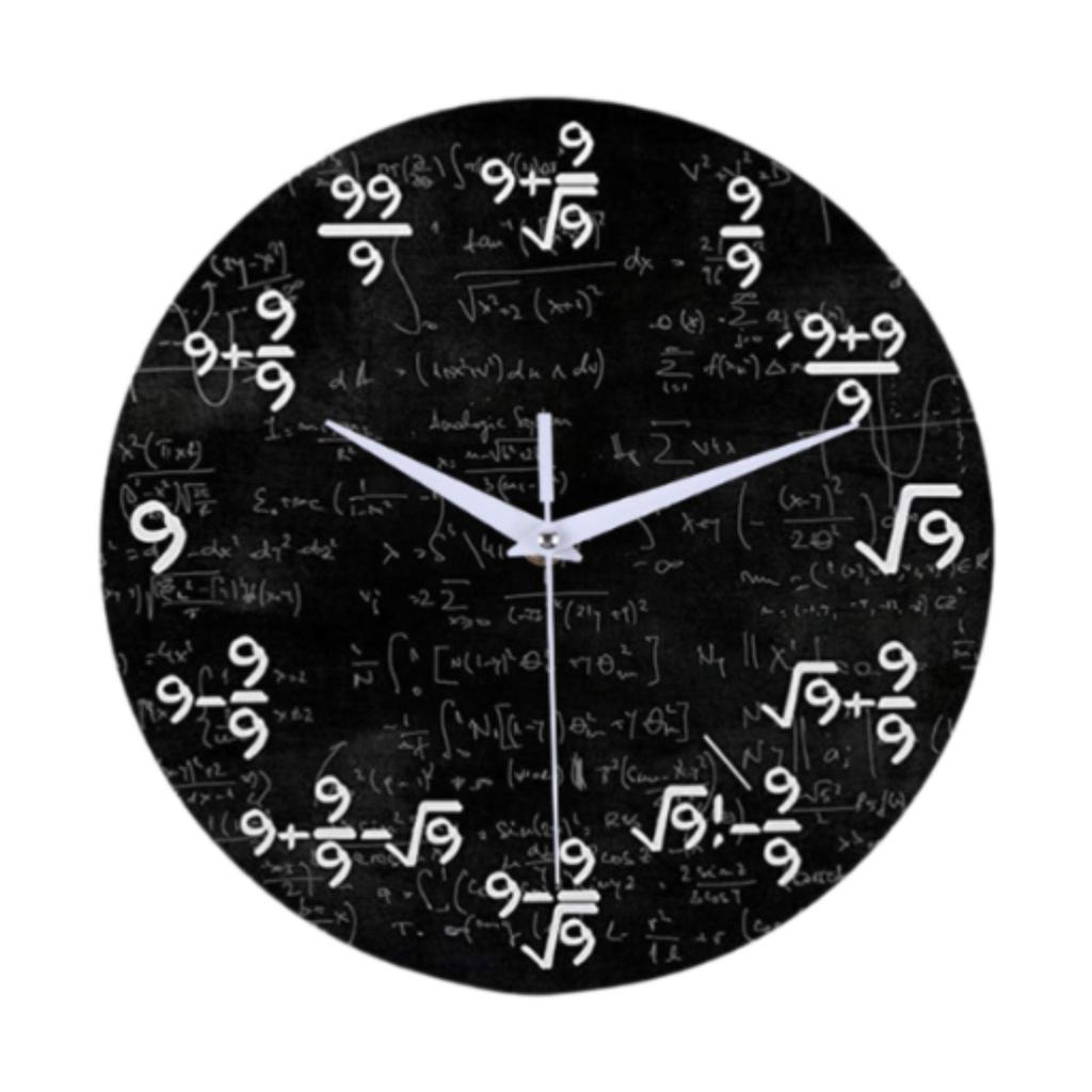 Math Wall Clock Decorative Clock Practical Modern Wall Decor Silent Hanging