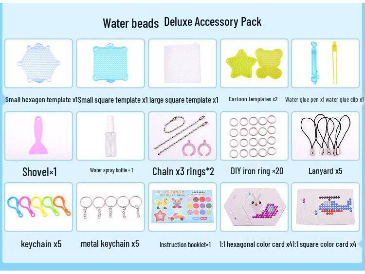 Children's DIY Water Fuse Beads Kit: Pegboard Template & Spray Tool for Drip Painting with Water-Soluble Beads