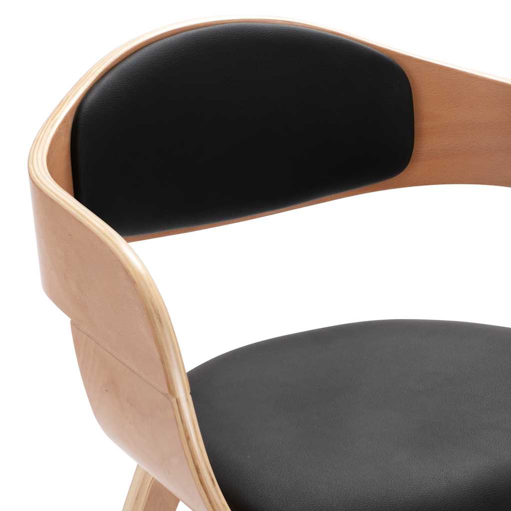Dining Chairs 2 Pcs Bentwood and Faux Leather