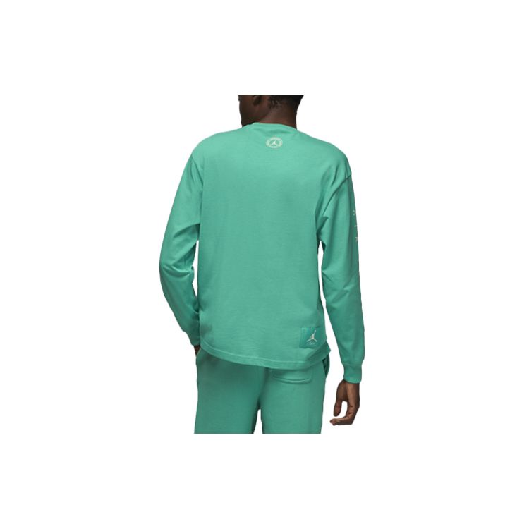 Jordan X Union MJ L/S Tee (Asia Sizing) Kinetic Green/White Men Streetwear DV7342-370