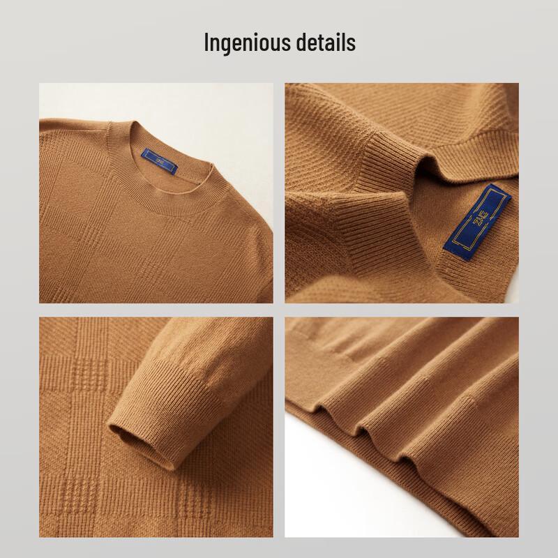 EMZ Men's Wool & Cashmere Blend Pullover Sweater