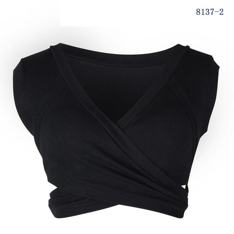 European and American women's clothing, sleeveless straps, short pullover vest for women, outer wear, bottom top for women's summer