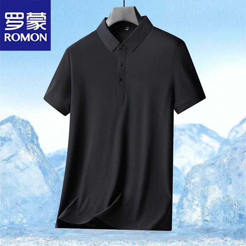 ROMON Men's Ice Silk Business Casual Polo Shirt