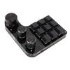 Mini Keypad 9 Keys 3 Knobs RGB Backlit Blue Switch Plug and Play Programmable Keypad for Gaming Office Media