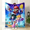Colorful Cartoon Characters with Futuristic Weapons In an Adventurous Setting. for All Seasons Blanket Lunch Break Throw Gift