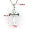 Glossy Men'S Necklace Ancient Egyptian Talisman Of Life Pendant Sweater Chain