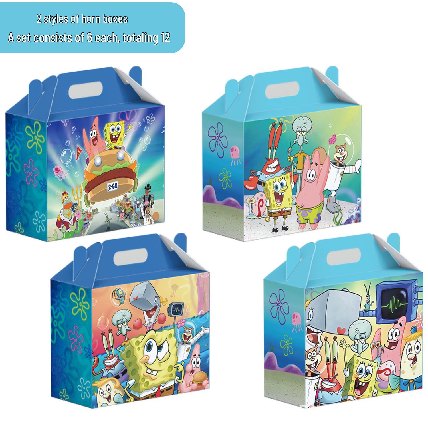 In Stock SpongeBob Birthday Party Decoration & Gift Boxes