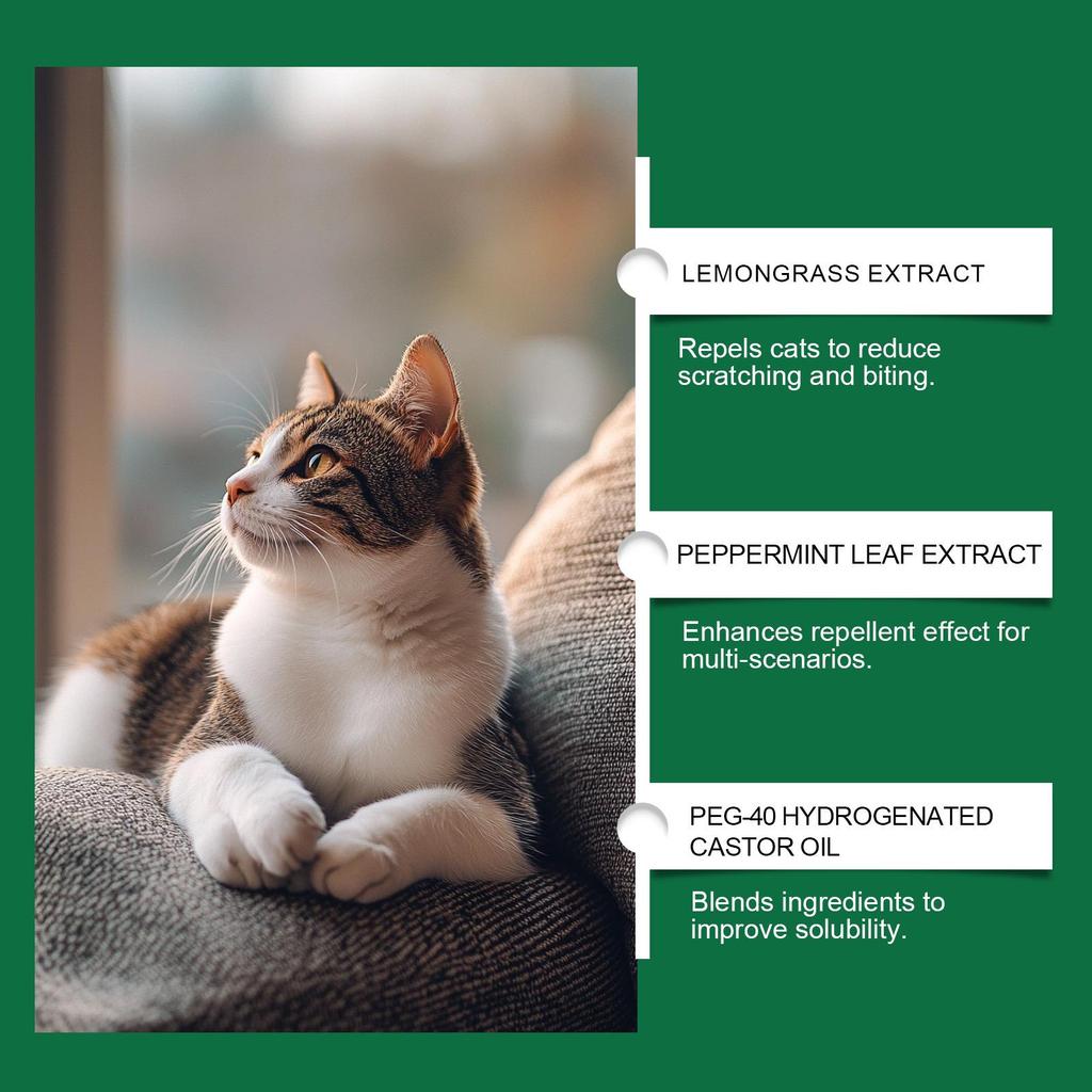 Cat Repellent Spray: Prevents Scratching & Deters Cats from Courtyard, Balcony, & Doorway.