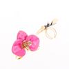 Exaggerated Metal Flower Ring For Women  Dripping Oil Irregular Opening Adjustable Finger Jewelry Accessories