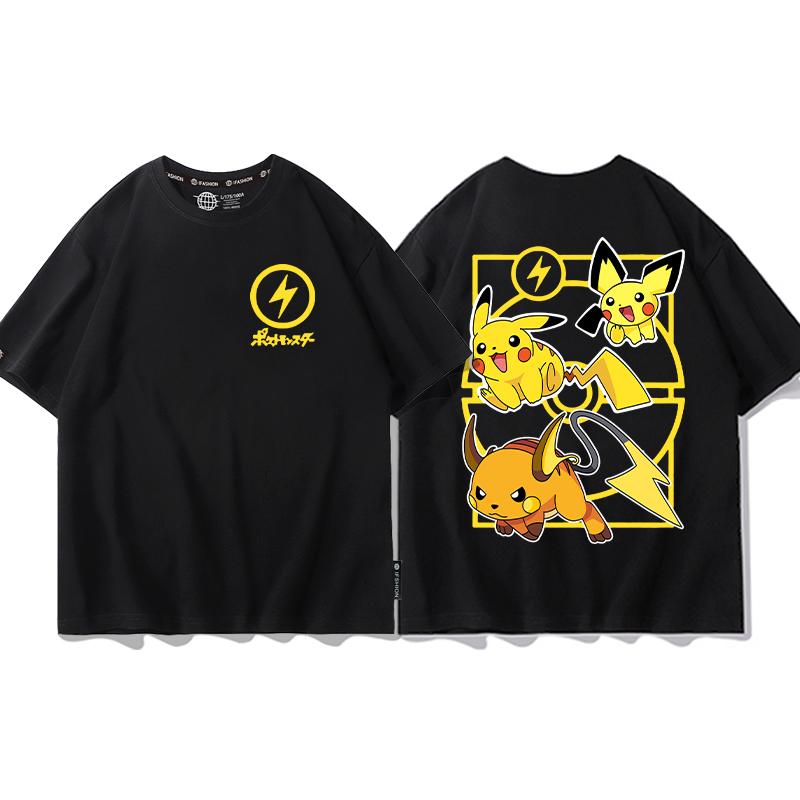 Tričko s potiskem Pokémonů pro děti Vhodné pro chlapce i dívky v létě Řada Genki Mewtwo Krátký rukáv