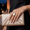 Zinc Zinc Zinc Alloy Water Ripple Ring Adjustable Cat Eye Ring Trendy Gemstone Resin Ring  Gift