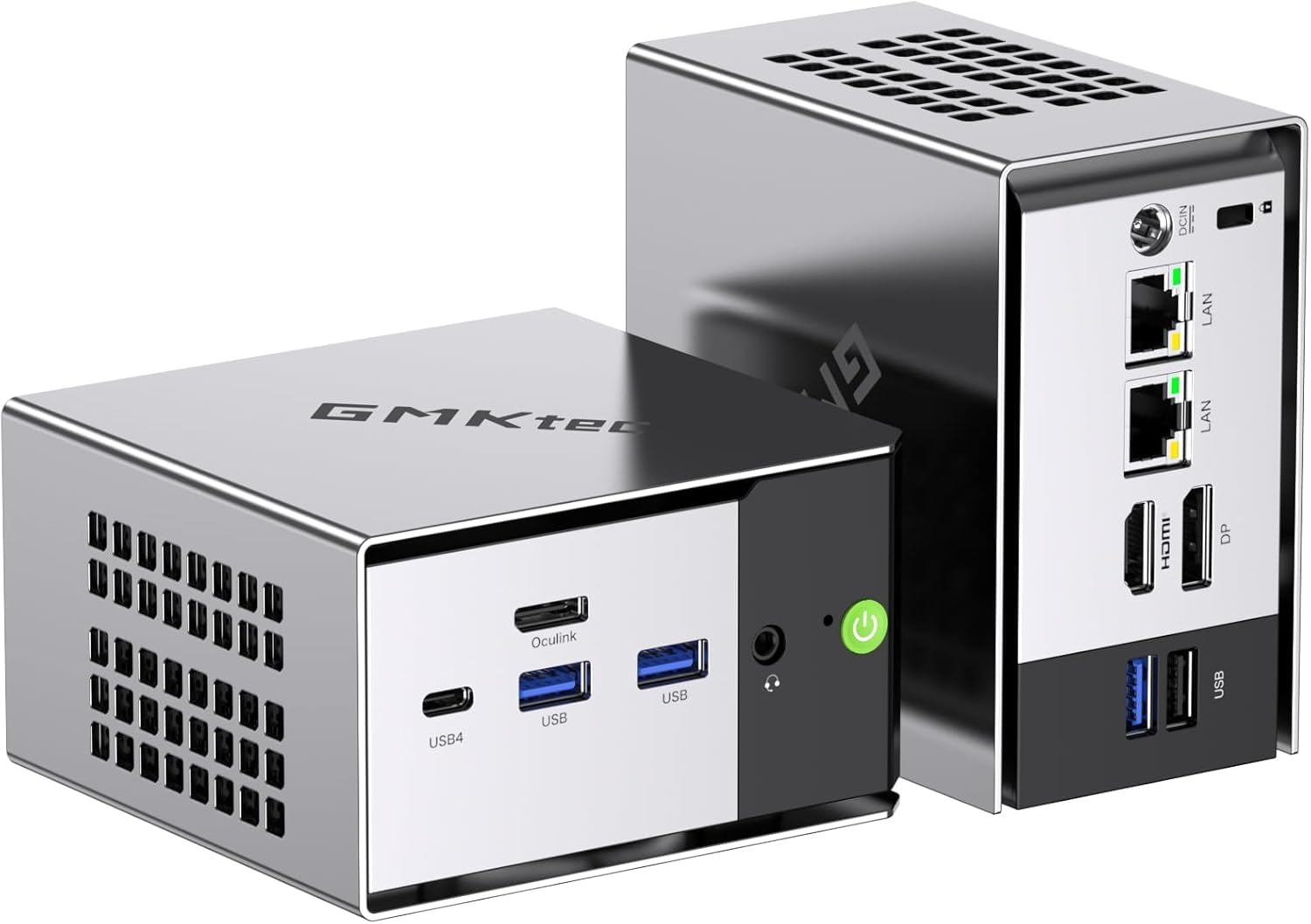 

GMKtec Mini PC AMD Ryzen 5 PRO 6650H than Ryzen 7 DDR5 16GB 2280 512GB to Up to Win11 Pro USB OCulink LAN 8K output HDMI Silent design USB x 3 M8 Mini білий