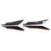 4PcsSet Universal Carbon Fiber Style Car Front Bumper Canards Splitter Fins Deflector