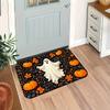1pc, 2D Flat Printing, Halloween Ghost Pumpkin Welcome Mat, Kitchen Dining Room Decor, Indoor Outdoor Home Party Decoration