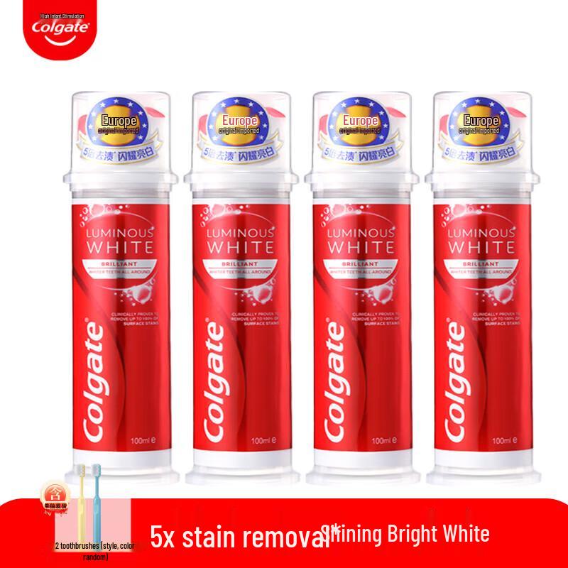 

Colgate European Whitening Toothpaste 4-Pack with Pump