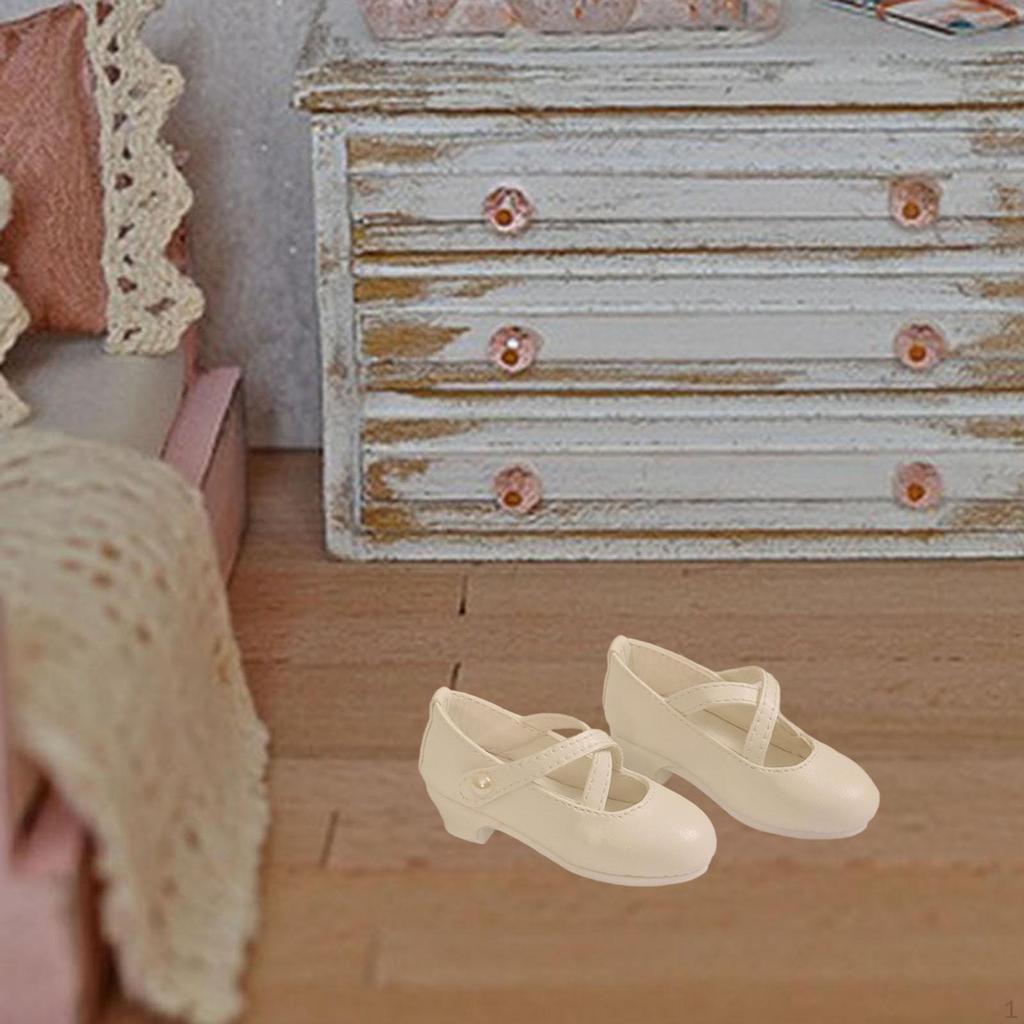 1/4 Female Figure Shoes PU Fashion Realistic Sturdy BJD Doll Accessories High Heel Mini