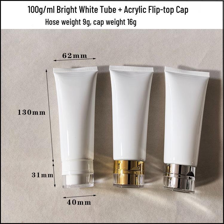 PE Soft Tube Face Wash Bottles with Acrylic Flip-Top, Available In 50/80/100/150ml