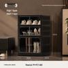 Foldable No-Assembly Shoe Cabinet: Magnetic, Transparent, Dustproof, Large Capacity, Thickened Design for Home Use.