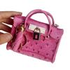 Fashion Tassel Ostrich Pattern Mini Handbag & Key Holder