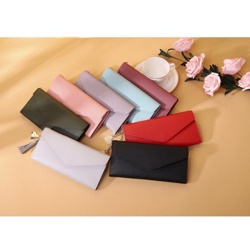 Fashion Women Wallets Simple Zipper Purses Long Section Clutch Wallet Soft PU Leather Bag