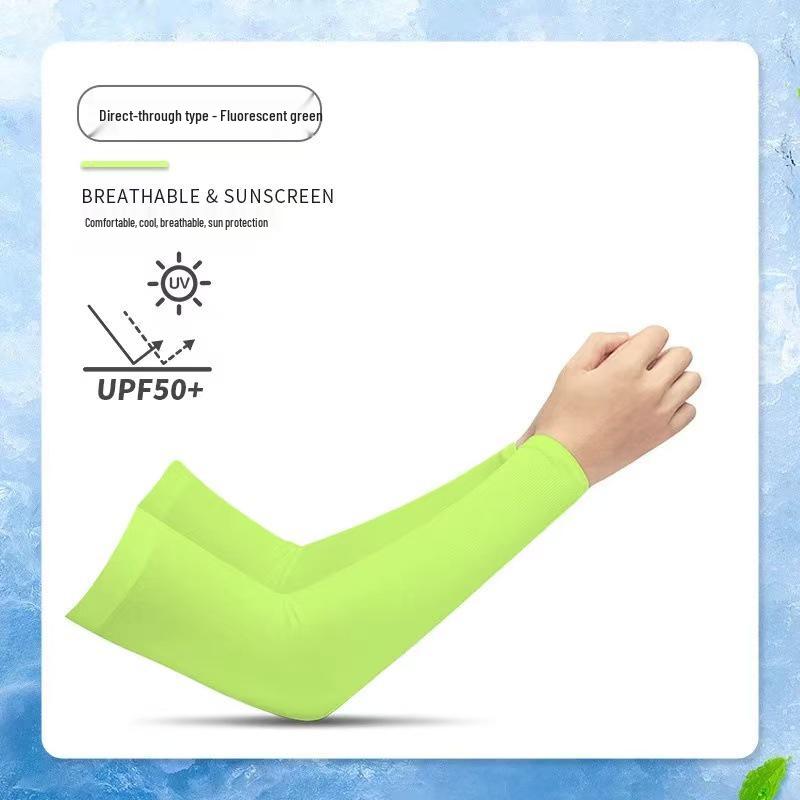 Ice Silk Anti-UV Sun Protection Sleeves for Men & Women – Cool Arm Covers for Driving