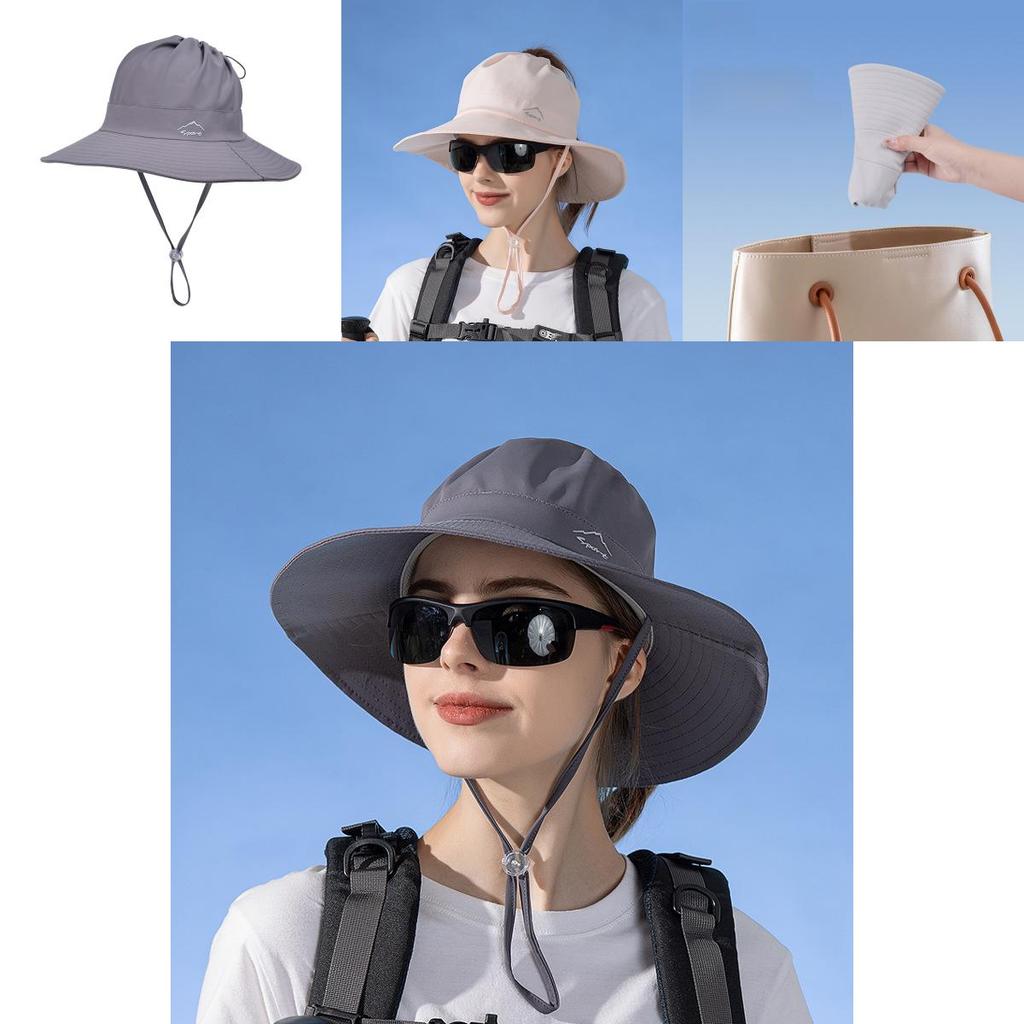Outdoor Ice Silk Sun Hat With Wide Brim For Summer Beach Water Sports