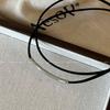 Black leather rope choker collar collarbone chain women's neck strap niche temperament neck accessories neck chain necklace