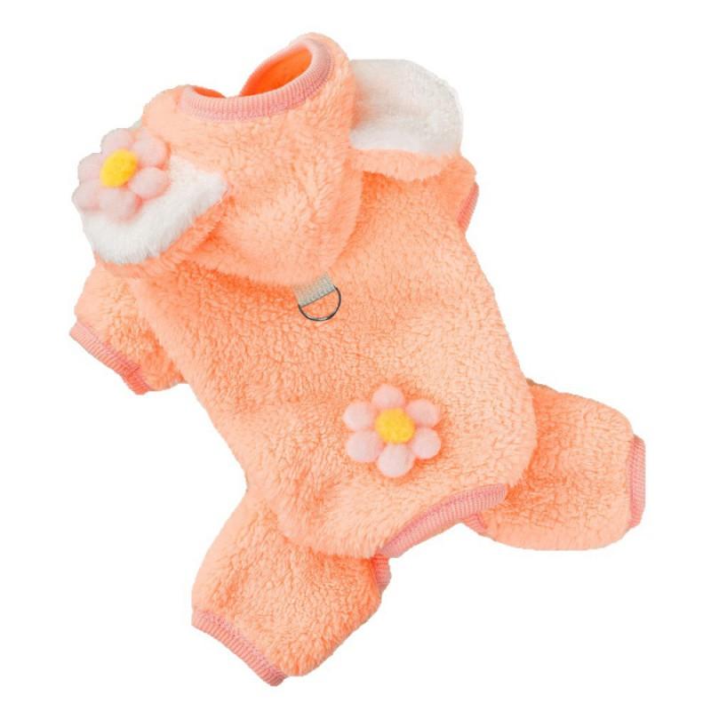 Pet Dog Warm Fleece Four-Legged Jumpsuit Winter Fall - Bear Design Teddy Poodle French Bulldog Corgi