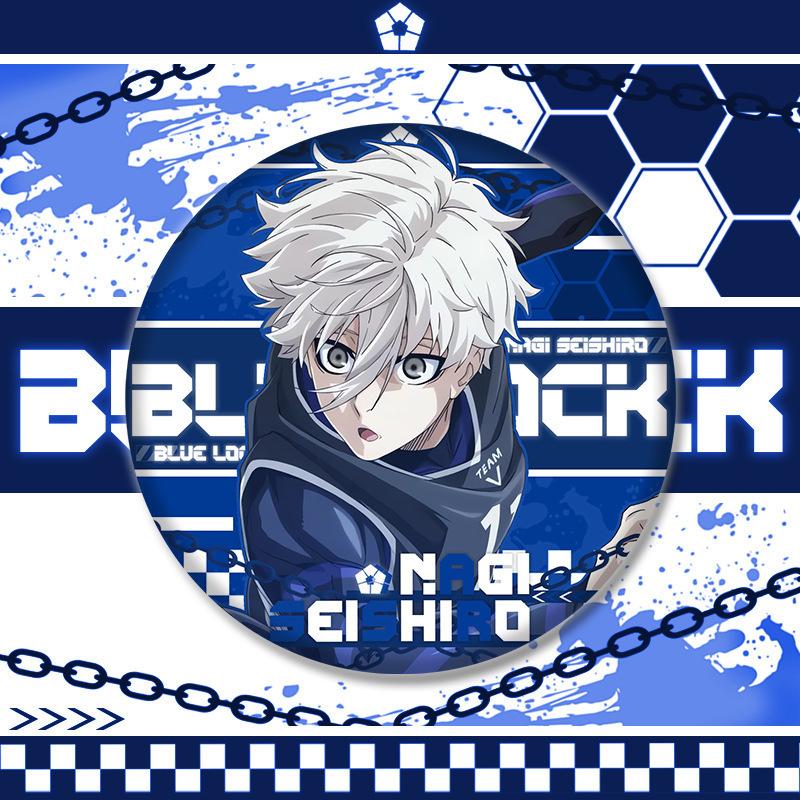Insignă Dublă Intermitentă Blue Lock 75mm Broșă de Piept Accesorii Cosplay Bijuterii Cadouri