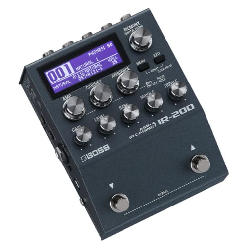 BOSS IR-200 Cabinet IR Pedal Amp & Cabinet Processor with Extensive Preamp Models and Diverse Cabinet IRs for Effects Recording, Live Performances, an