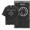 2026 Hot Sale Washed Distressed Men Women Photographer T-Shirt Photography Black Cotton Camera Lover Graphic Print Cotton Tee Shirt Short Sleeve Top