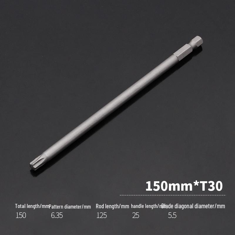 Extended Star Magnetic Screwdriver Bit Set T8/T25/T30/T40 for Electric Screwdrivers and Drills