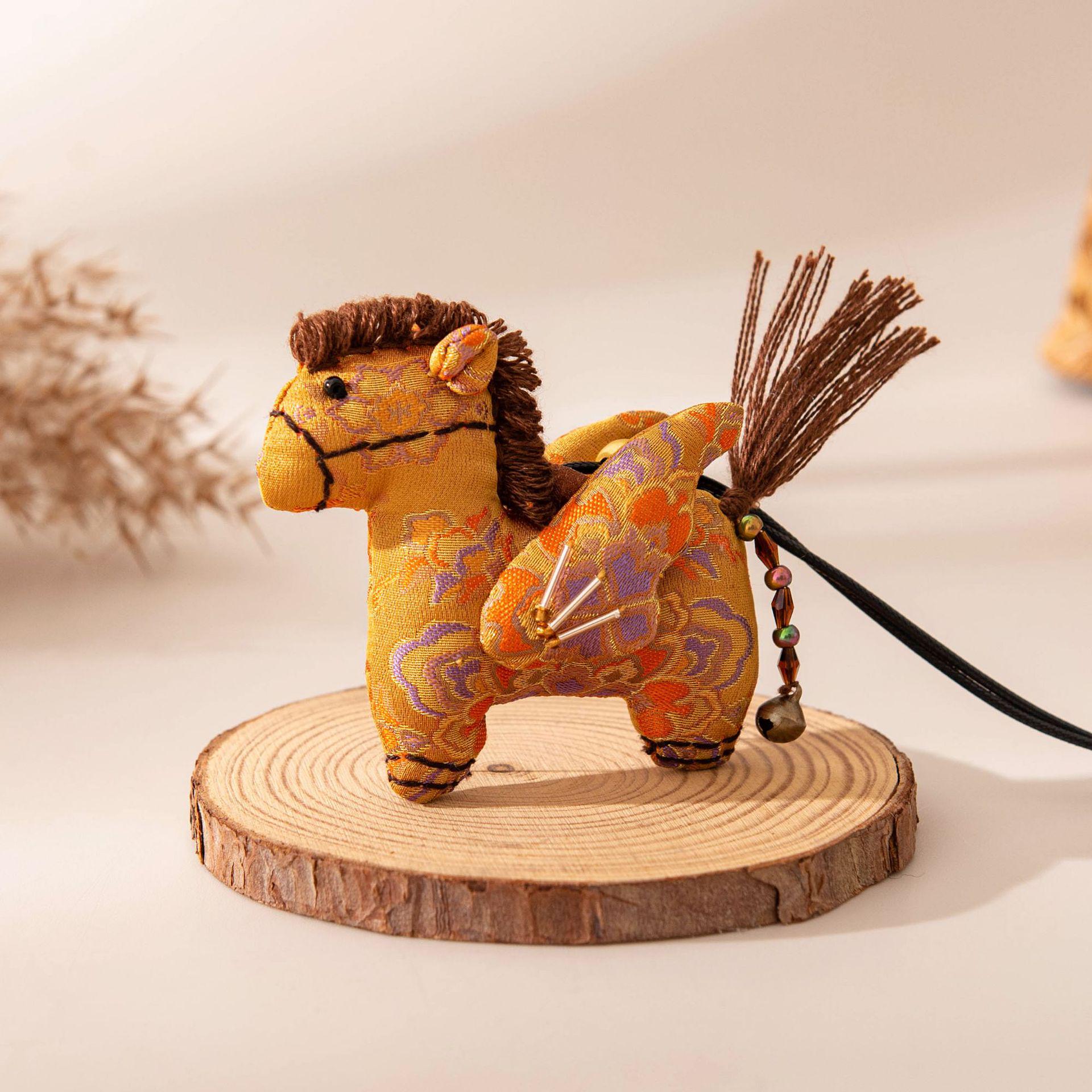 

Song Jin Xiangyun Mulberry Silk Horse Pendant - Zodiac Charm and Chinese Style Accessory