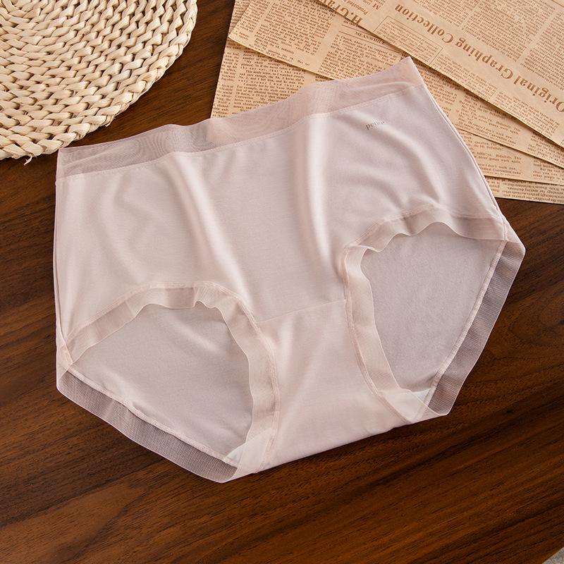 80s Modal Women's Mid-High Waist Seamless Antibacterial Briefs with Pure Cotton Crotch