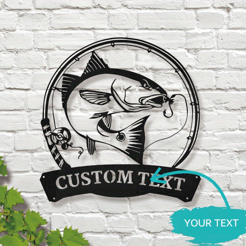 Unique Red Drum Fish Metal Wall Art Sturdy Outdoor Fishing Gift