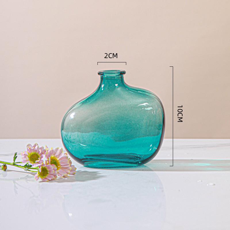 Minimalist Glass Vase for Hydroponic Green Plants - Perfect for Living Room Flower Arrangements and Home Decor