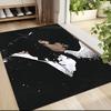 Abstract Figure Black White Carpet Rug Soft Washable Antislip Home Living Room Sofa Mats Personalized Christmas Rug