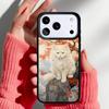 Cute Cat Painting Phone Case for iPhone 17 16 15 14 13 Pro Max Back Cover for 12 11 Pro Coque