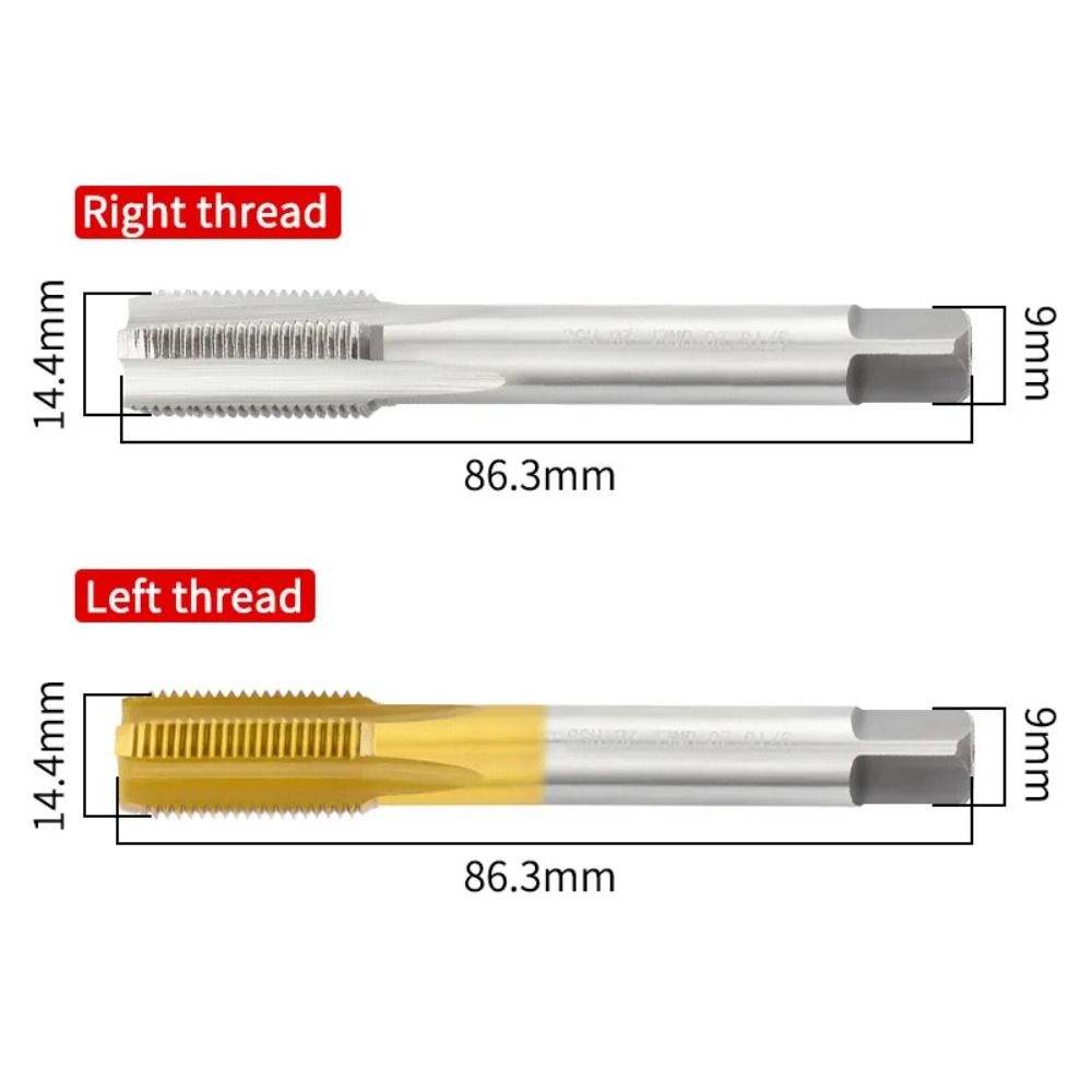 High Speed Steel HSS Spiral Threading Tap Silver Gold Metric Screw Taps