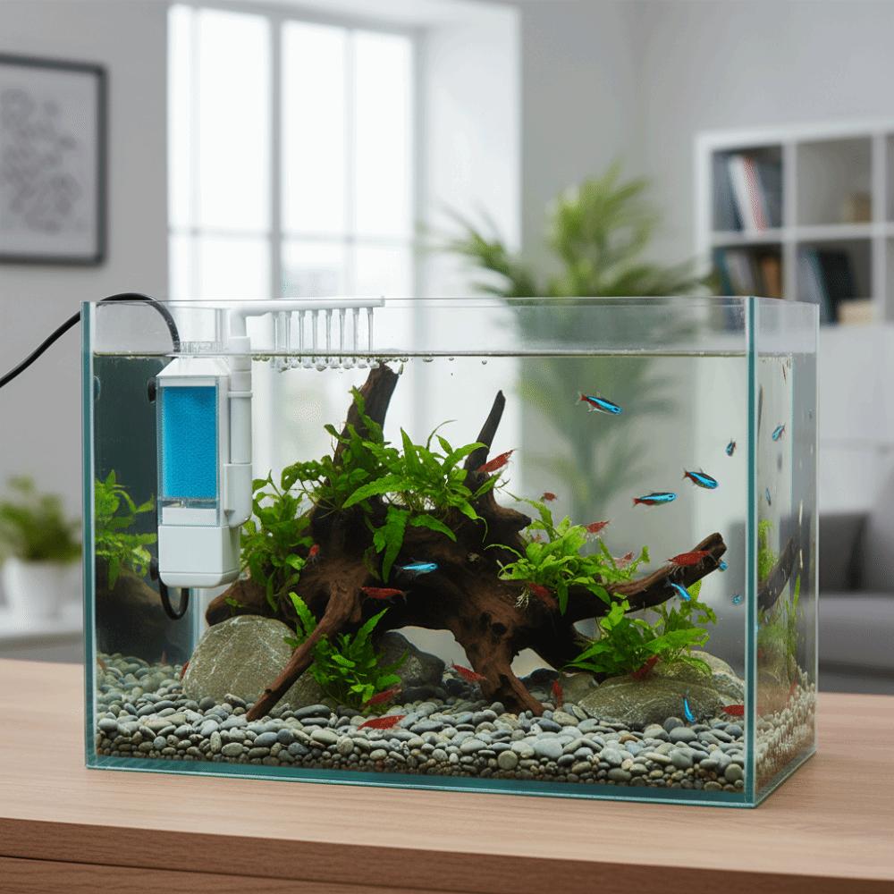 3-in-1 USB Fish Tank Filter Silent Suction Cup Submersible Pump Built-in Filter Wall-Mounted Waterfall Filter