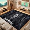 Kenworth Personalized Crystal Velvet Carpet, Customized Name Text Soft Anti‑Slip Rug for Living Room Bedroom