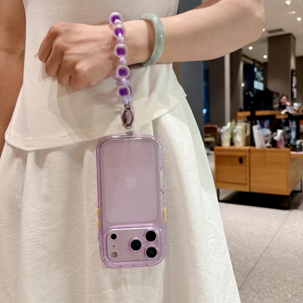Ice fog little fat girl is suitable for iPhone11Promax mobile phone case Apple 11 anti-drop all-inclusive 11 with bracelet soft case