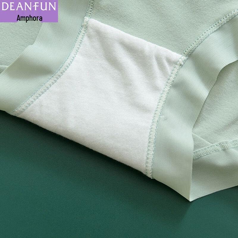 Diafen Women's 95% Cotton Seamless Mid-Waist Briefs 4-Pack